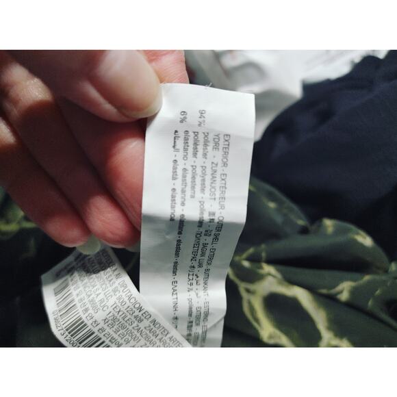 Zara Bodycon Mini Dress Midi Skirt Green Marble Mesh XS NWT - Picture 7 of 7